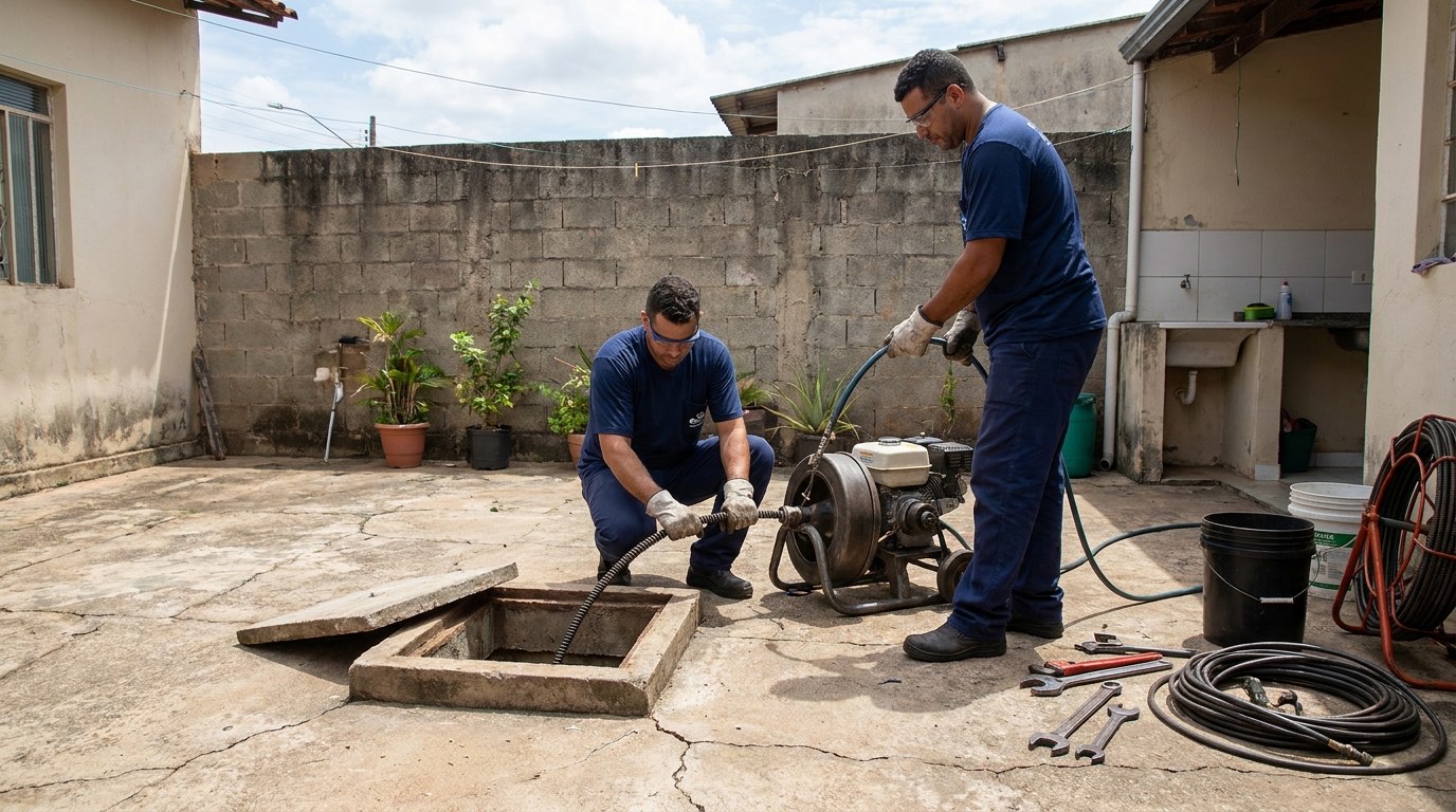 Limpeza de Caixa de Gordura de Restaurante em Goiânia‑GO